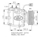 FC1576 A/C Compressor 38800PDEE010M 38810PLC006 HONDA CIVIC IV Hatchbac 1991-